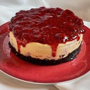 Gluten Free Raspberry White Chocolate Cheesecake 7-inch